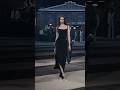 Yasmin Wijnaldum stuns on the runway at DASQUARED2 AW25 #yasmin #blackdress #indila #tounersdenslevi