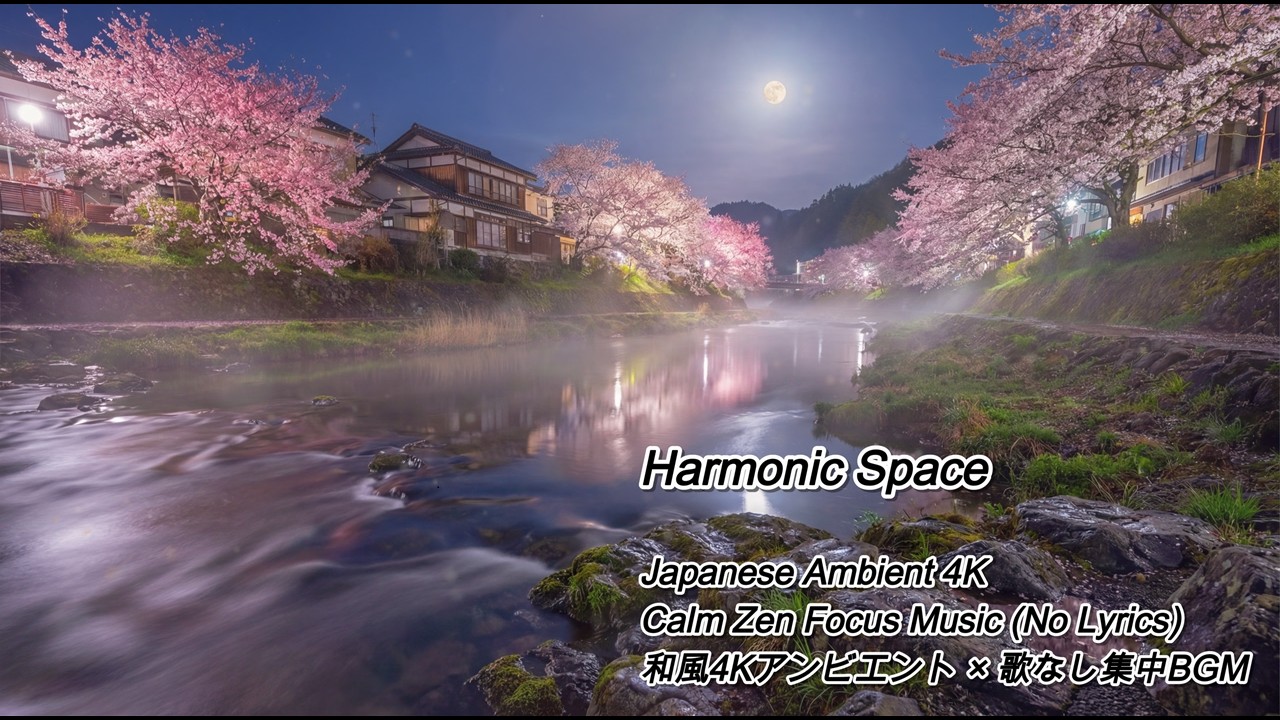 Japanese Ambient 4K Calm Zen Focus Music (No Lyrics)和風4Kアンビエント × 歌なし集中BGM