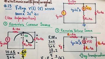 #13 FE-PE Exam | Applying Superposition Theorem to Calculate the Voltage