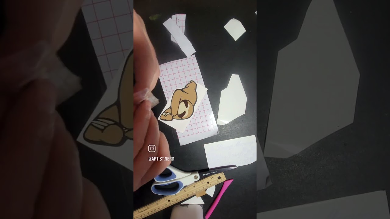 Custom Sloth Decal Sticker process video In Loving Memory handmade by ArtistNerd