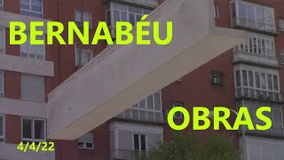 BERNABÉU OBRAS 1080p. INSTALACIÓN DE TRAMOS DE ESCALERA Y GRADA 4/4/22