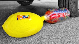 EXPERIMENT: CAR vs HUGE BALLOON OF ORBEEZ - Crushing Crunchy &amp; Soft things with car - ASMR