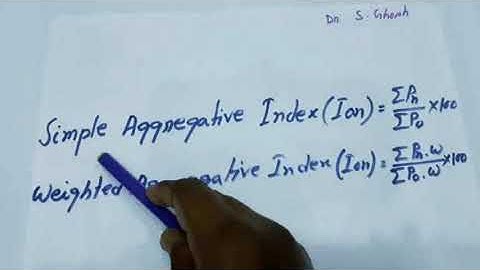 Weighted Aggregative Price Index by Dr. Subrata Ghosh