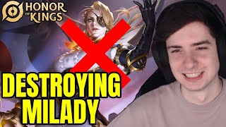 Completely Destroyed Milady With Angela  Honor Of Kings