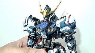 ガンプラ Mgガンダムバルバトスをアニメイラスト風に作ったらアニメイラストそのものに イラスト風模型 Youtube