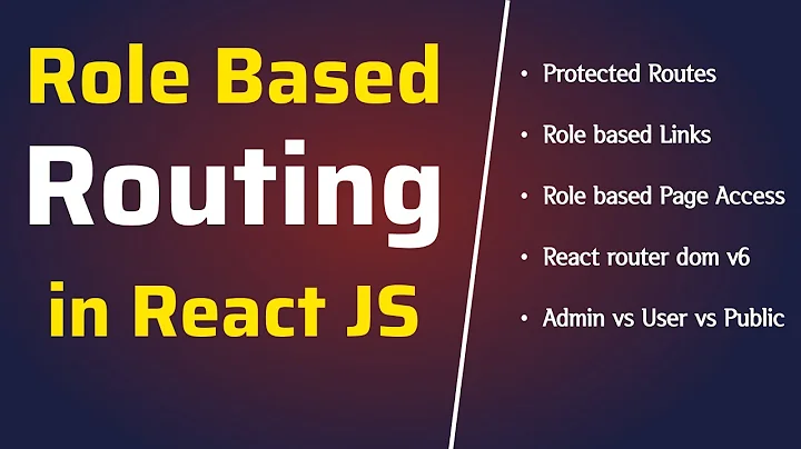 Role Based Routing in React JS | Role Based Navigation Links | React Router Dom tutorial