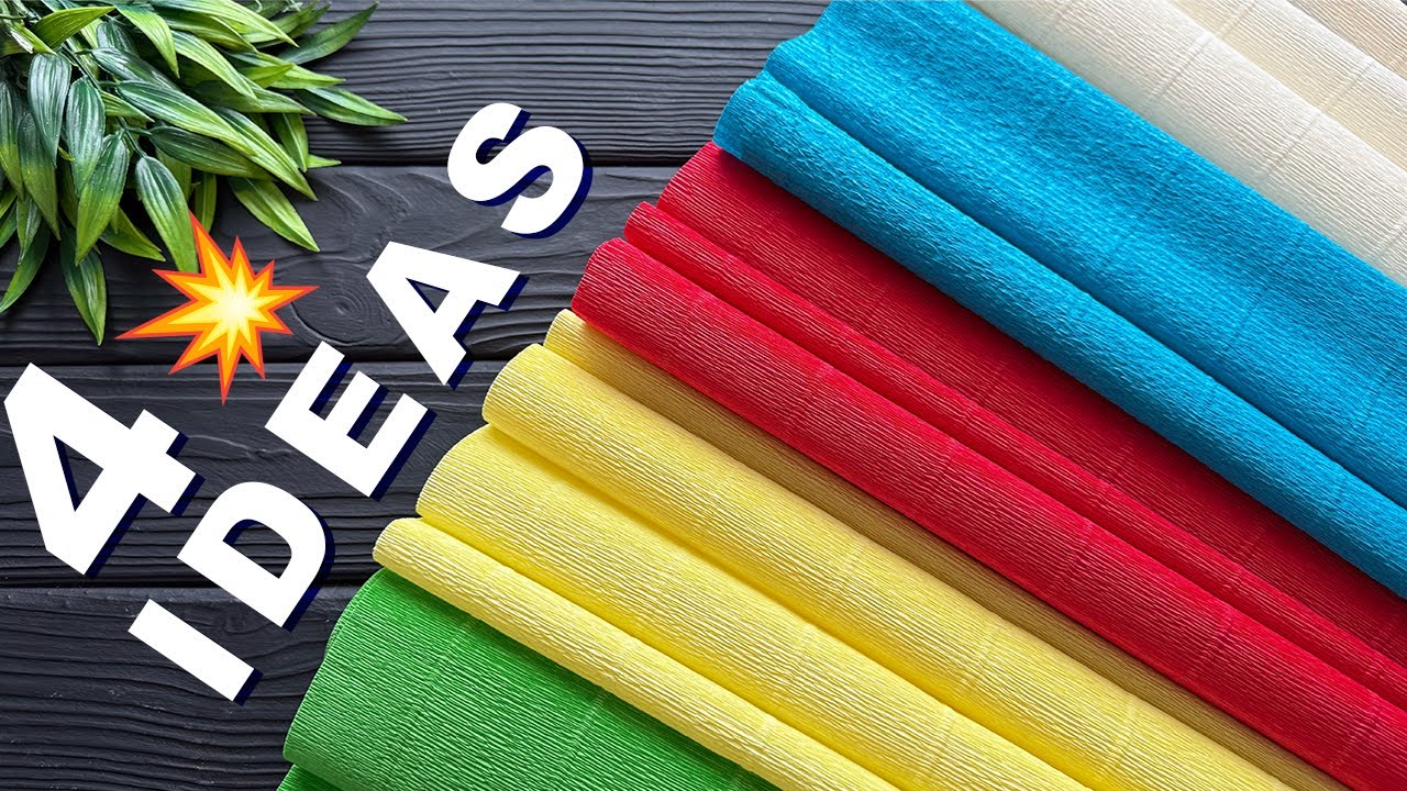 4 IDEAS💥 EASY Crepe Paper Decoration Ideas DIY Crepe Paper Flowers