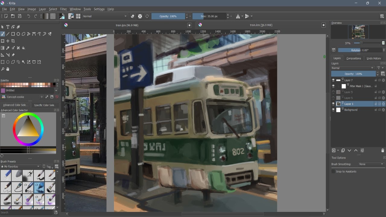 (Art Study Speedpaint) Desolate Train Station - YouTube