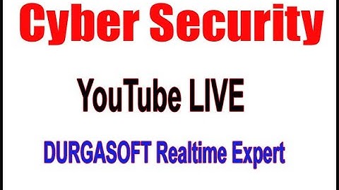 Cyber Security YouTube Live Stream by DURGASOFT Realtime Experts