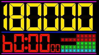 BCG 1 Hour Countdown (LED Frame Counter 180,000 Frames  50 FPS) Remix BBC Arabic Countdown