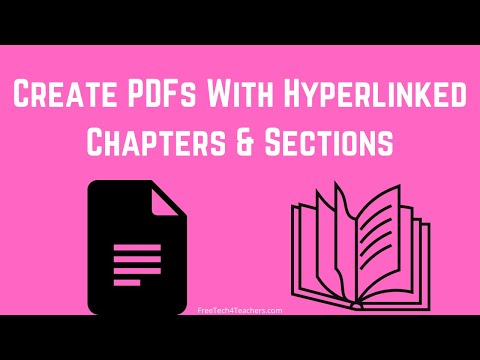 How to Create a PDF With Hyperlinked Chapters and Sections