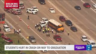 Students hurt in crash on way to graduation