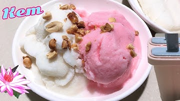 Cách làm Kem Sữa Dừa- Kem Dâu siêu mềm mịn béo ngậy ngon tuyệt vời