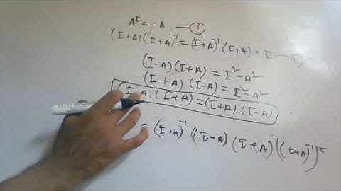 let A be a real skew symmetric matrix, I+A is non singular......