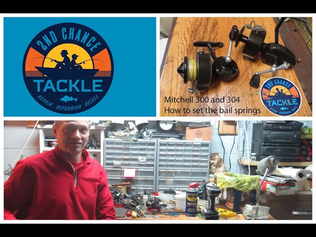 How to set the bail spring on a Mitchell 300 and 304 fishing reel 