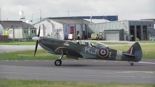 Planes at Exeter Airport 05/09/20 (Includes Flybe Dash 8 Departure & Spitfire)