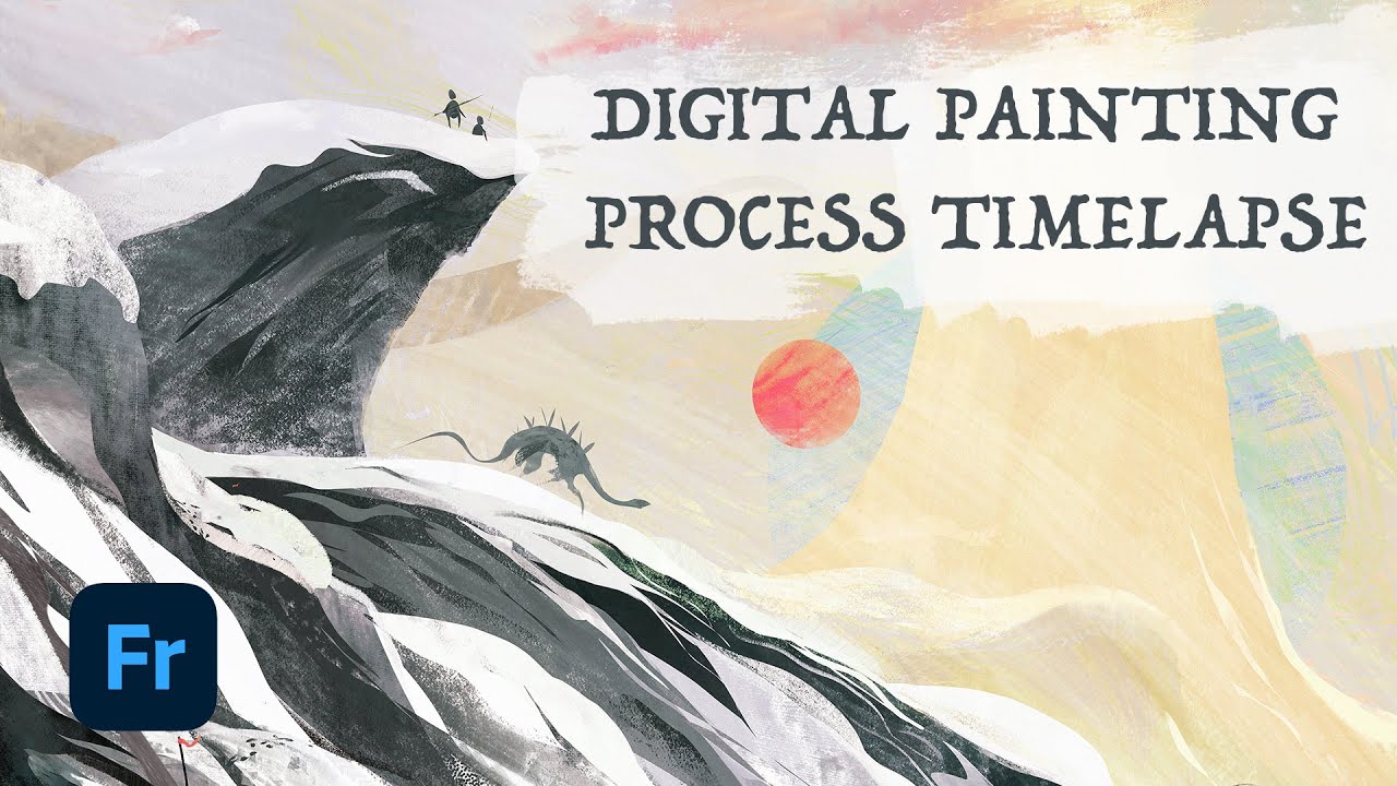 Digital painting process video timelapse "The Last Banner" - YouTube
