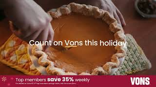 Top members save up to 35% weekly with Vons for U™. Make your holidays sweeter, join and save.