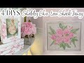 🌸NEW!! 4 DIYS~SHABBY CHIC~ LOVE SHACK FANCY Painting Roses🌸I Love Spring ep 15 Olivias Romantic Home
