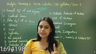 Analytic Geometry & Vector Calculus | 🔥 Important Chapters 🔥 | NEP Syllabus | Sem - 4 BA/BSc Maths
