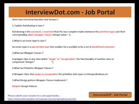 Autoboxing in Java Short Answers