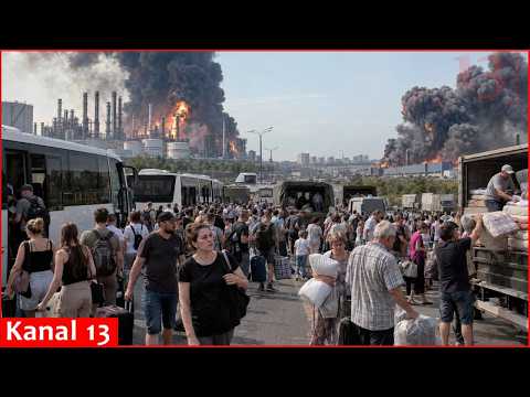 Massive ballistic missile strikes on Moscow; Russians fleeing the capital