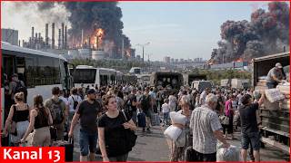 Massive ballistic missile strikes on Moscow; Russians fleeing the capital