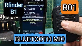 Rfinder B1 - B01 Bluetooth Microphone - PTT Button Only