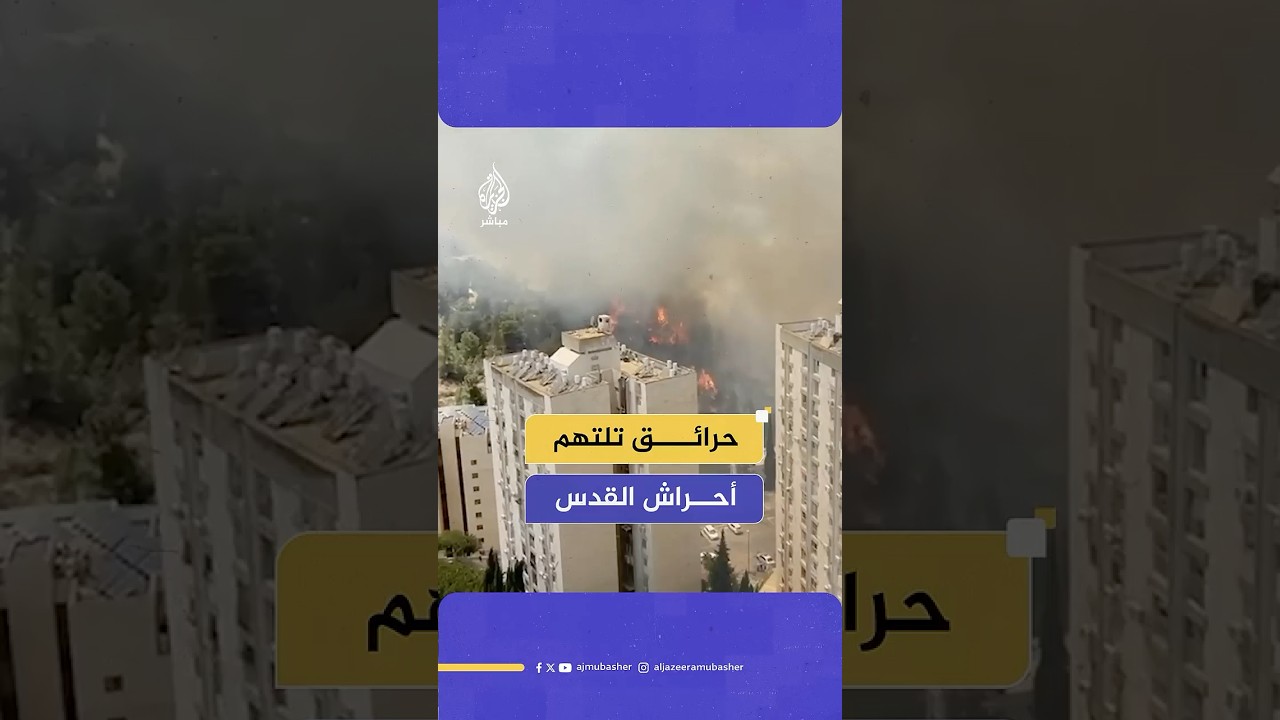 اندلاع حرائق كبيرة في أحراش منطقة عين كارم بالقدس
