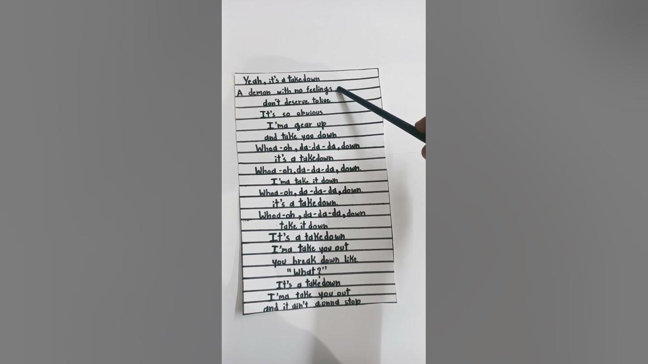 Takedown lyrics. Longer than last time