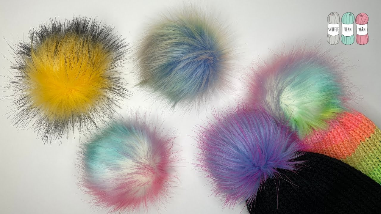 How to Make Faux Fur Poms with Strings or Snaps - Pom School Part