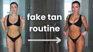How I get a PERFECT fake tan | body, hands, feet &amp; face | updated fake tan routine 2023