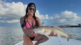 Evening REDFISH bite on NLBN SHRIMP!!