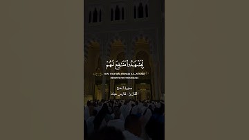 ما تيسر من #سورة_الحج للقارئ #فارس_عباد #shortvideo #guidedbyalquran #short #quran #قرآن #قران_كريم