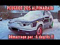 Peugeot 205 alpinaraid  dmarrage par 6 degrs