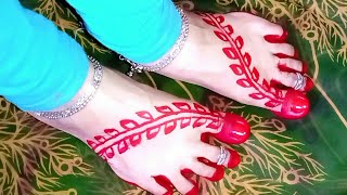 Stylish And Beautiful Alta Design For Feet Kaise Lae Designer