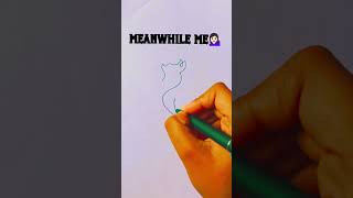 Cat with one line #art #drawing #shortsvideo  #viralvideo #shortsclip #cat #challenge#viral#sub