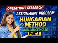 Unbalanced Assignment Problem |Step-by-Step explanation #bcom #mcom