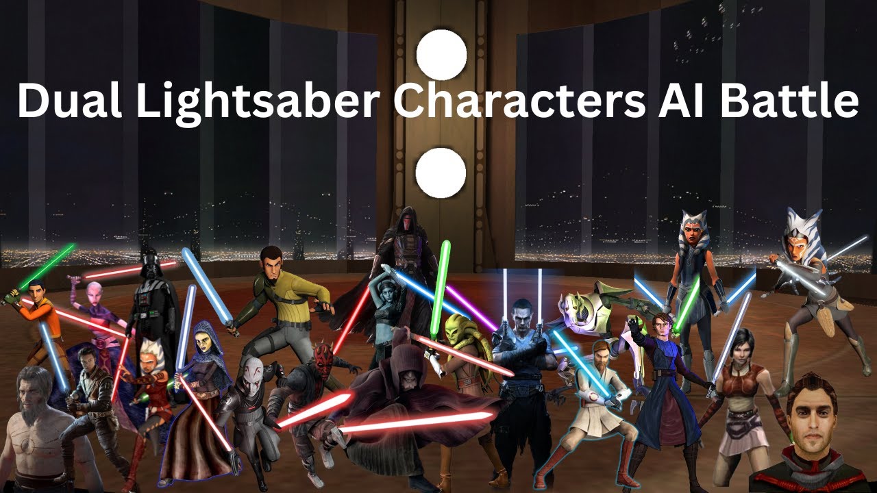 Star Wars Galactic Legacy- Characters Who Wielded Dual Sabers AI Battles | Free for All