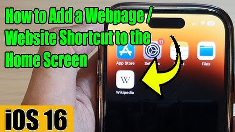 iOS 16: How to Add a Webpage / Website Shortcut to the Home Screen