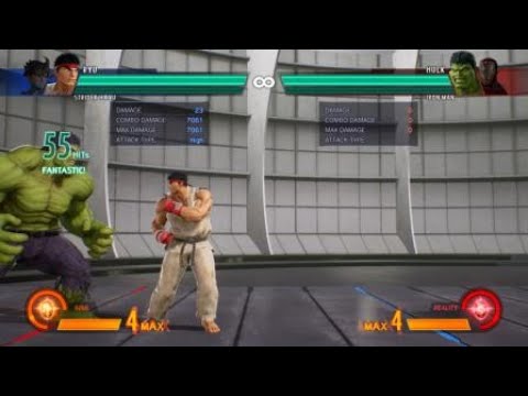 Ryu max damage 7K level 1 combo Marvel vs Capcom infinite.. Or at least aiming for it... read info