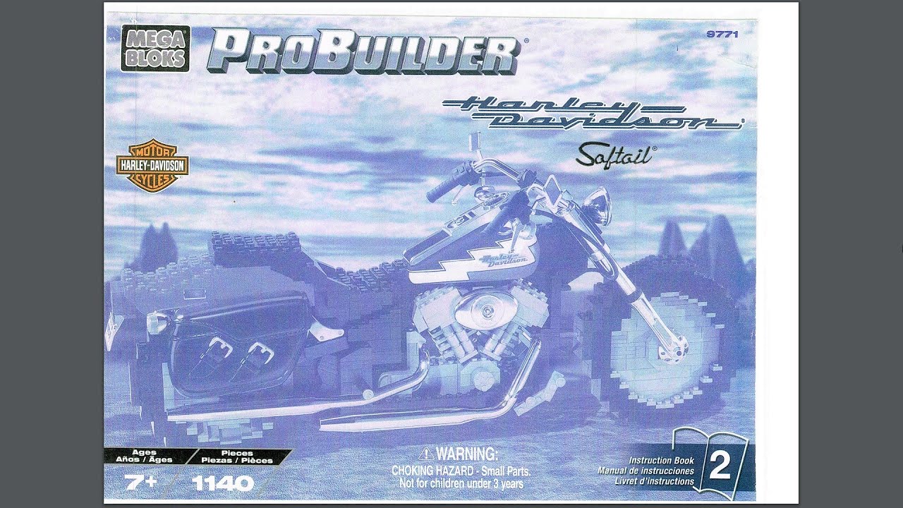 Harley Davidson Softtail Instructions Probuilder Bauanleitung 