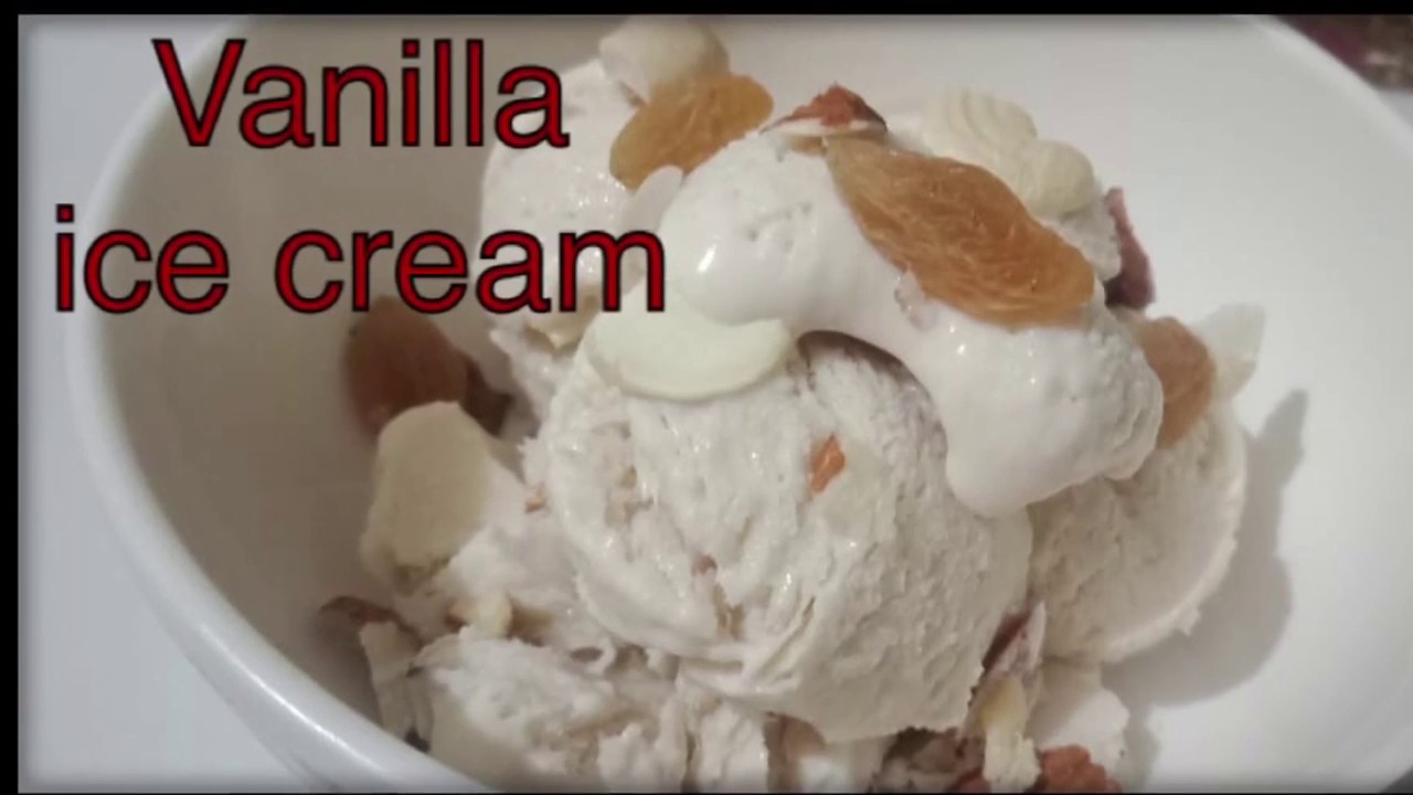 Homemade Vanilla ice cream recipe using mixer grinder YouTube