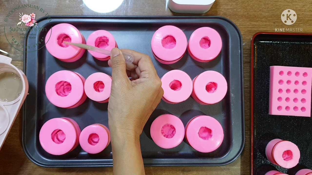 วุ้นคัพสอดไส้เรดเวลเวทบราวนี่ Redvelvet Brownie Cup Jelly Recipe YouTube