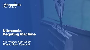 Plastic injection molded parts gate cutting by ultrasonic degating machine