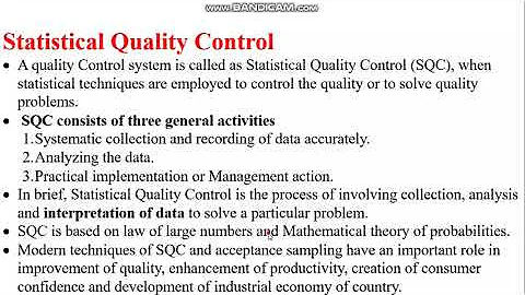 IEQ-37 Statistical Quality Control