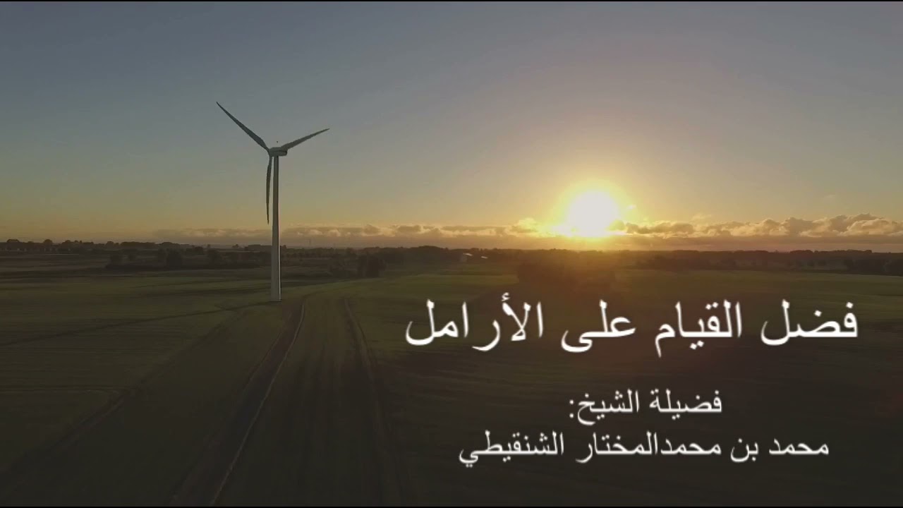 فضل القيام على الأرامل. الشيخ محمد الشنقيطي