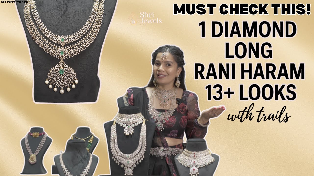 Бриллиантовое ожерелье RANI Haram в более чем 13 вариантах | Коллекция бриллиантовых ожерелий, ко...