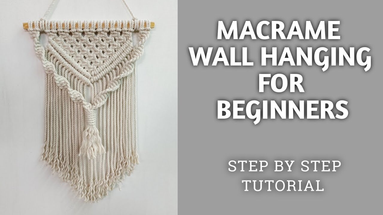 EASY DIY Macrame Wall Hanging Beginner Tutorial | Macrame Step By Step ...