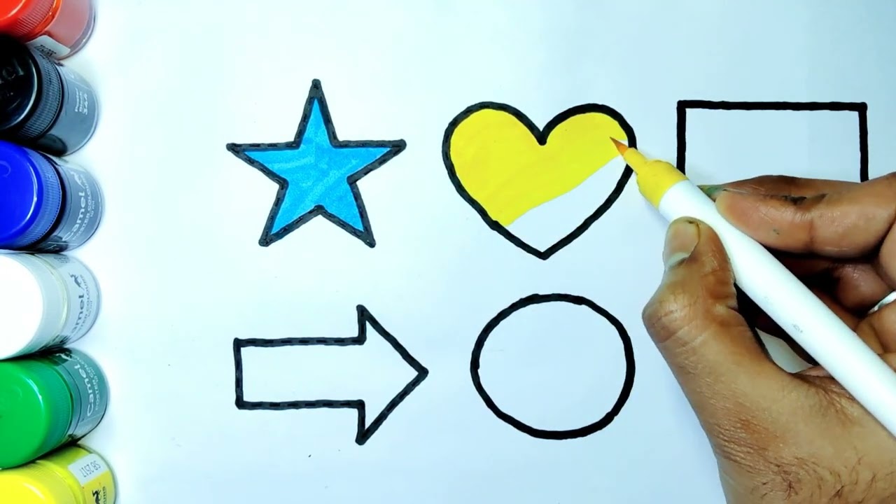 Learn Shapes, Colors for Kids & Toddlers 2d shapes colors for toddlers, star heart arrow